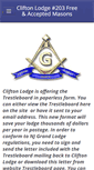 Mobile Screenshot of cliftonlodge203.org
